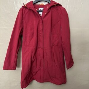 isaac mizrahi Medium Fushia Pink Rain Resistance Jacket Coat